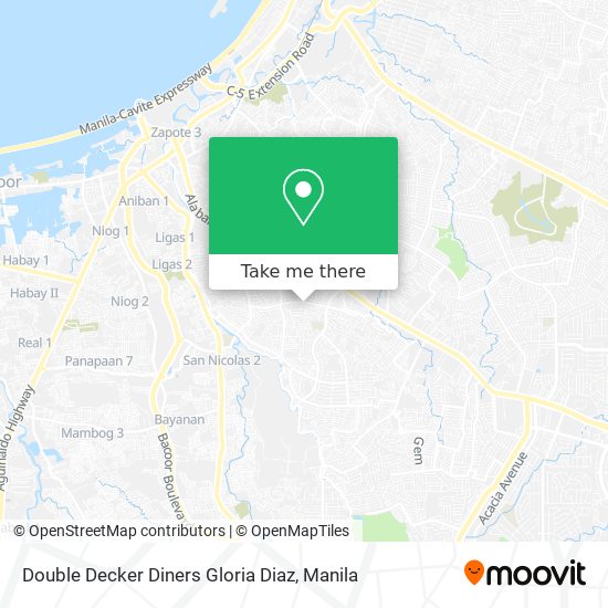 Double Decker Diners Gloria Diaz map