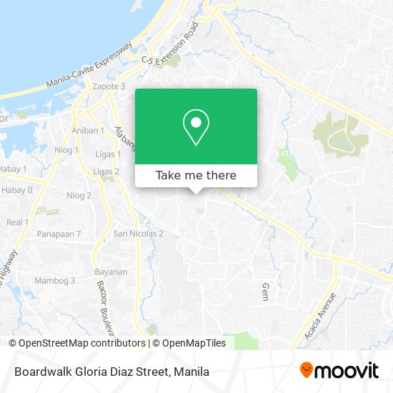 Boardwalk Gloria Diaz Street map