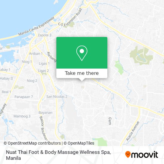Nuat Thai Foot & Body Massage Wellness Spa map