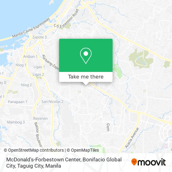 McDonald's-Forbestown Center, Bonifacio Global City, Taguig City map