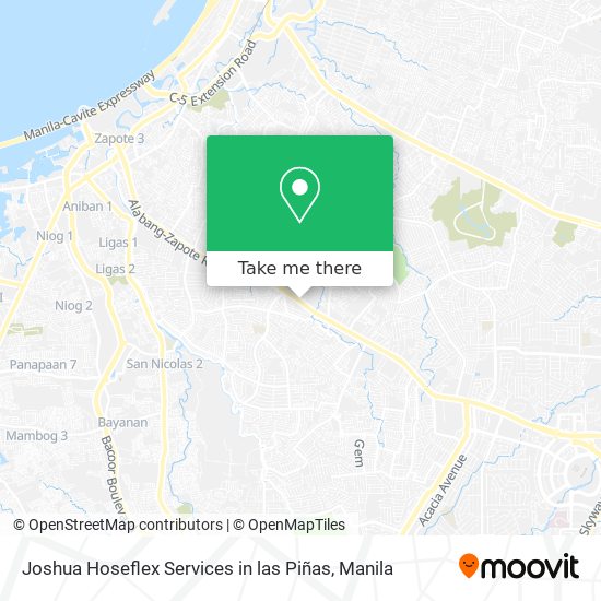 Joshua Hoseflex Services in las Piñas map