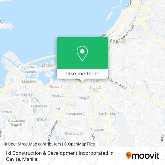 Ixl Construction & Development Incorporated in Cavite map