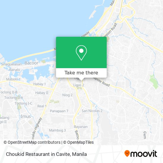 Choukid Restaurant in Cavite map