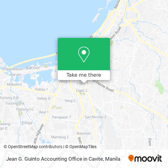 Jean G. Guinto Accounting Office in Cavite map