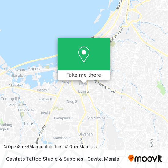 Cavitats Tattoo Studio & Supplies - Cavite map