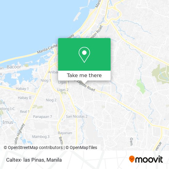 Caltex- las Pinas map