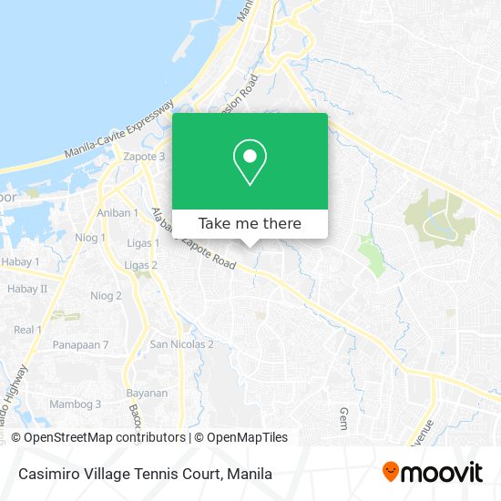 Casimiro Village Tennis Court map