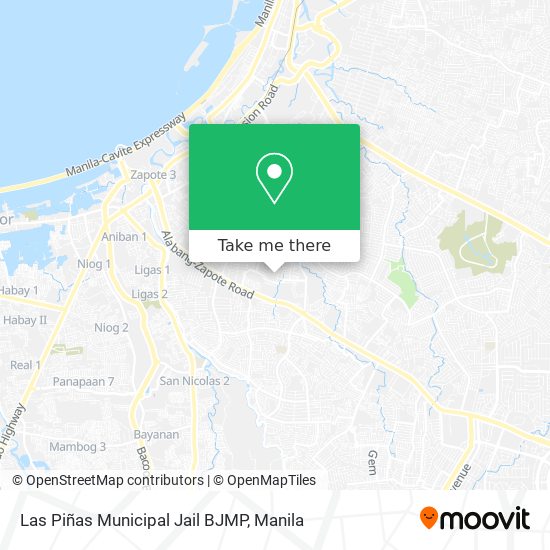 Las Piñas Municipal Jail BJMP map