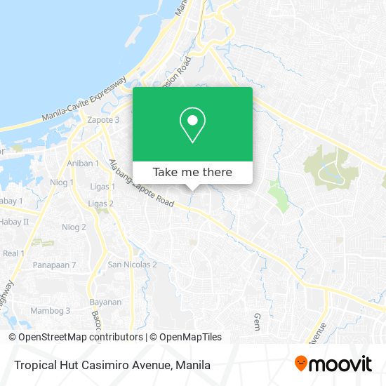 Tropical Hut Casimiro Avenue map