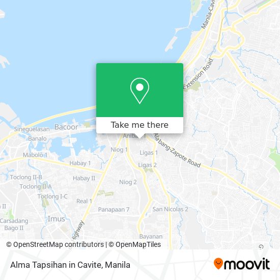 Alma Tapsihan in Cavite map