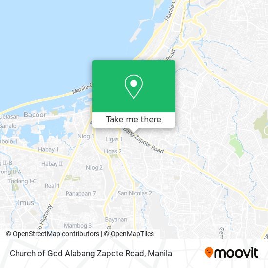 Church of God Alabang Zapote Road map