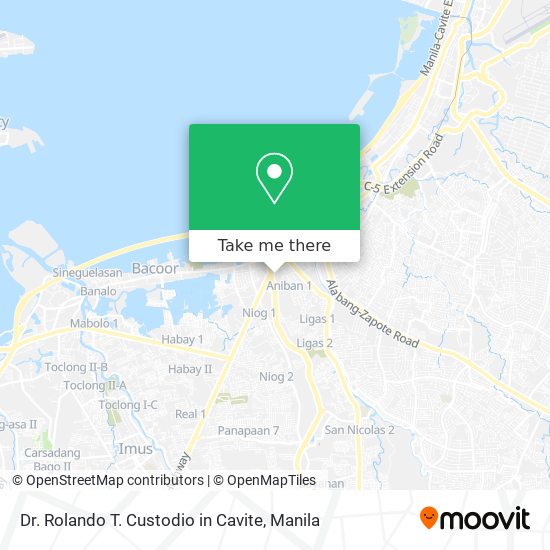 Dr. Rolando T. Custodio in Cavite map