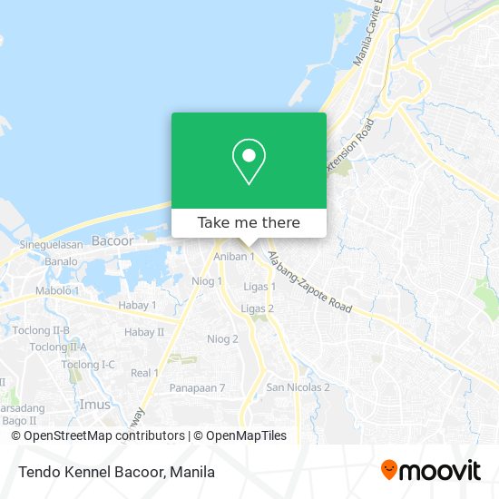 Tendo Kennel Bacoor map