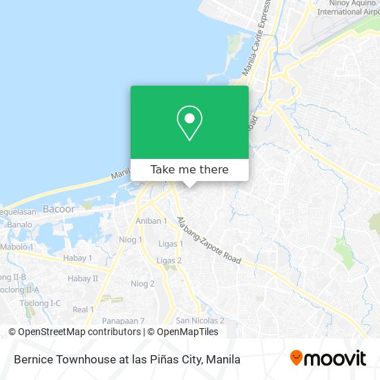 Bernice Townhouse at las Piñas City map