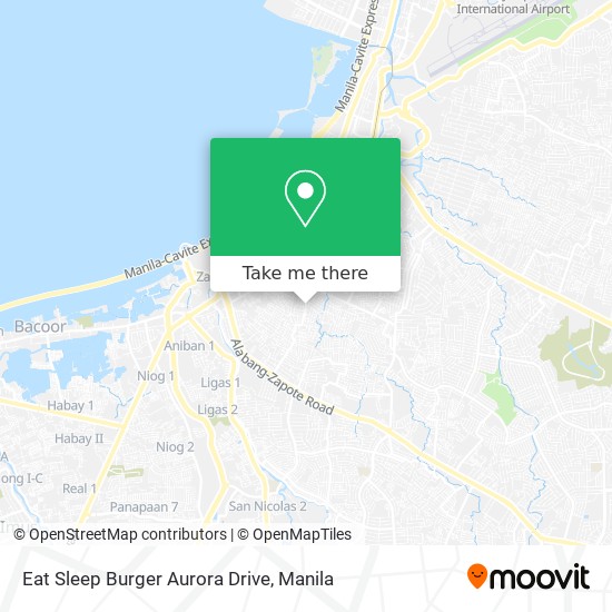 Eat Sleep Burger Aurora Drive map