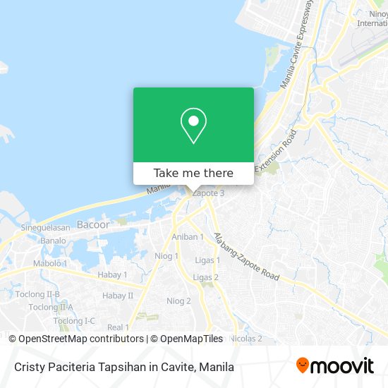 Cristy Paciteria Tapsihan in Cavite map