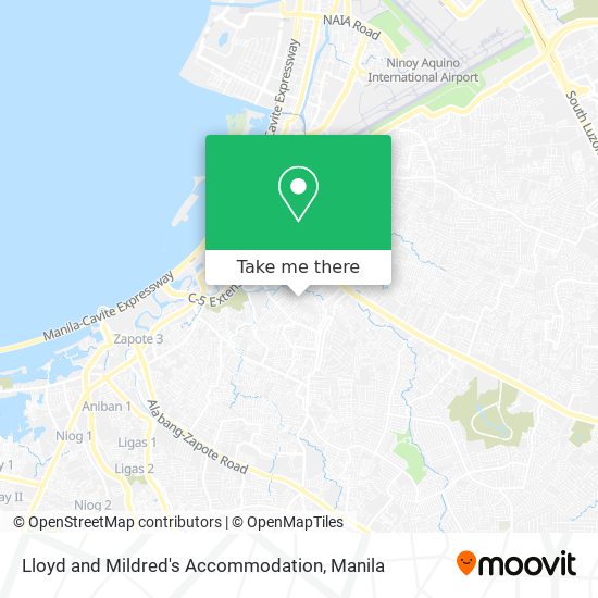 Lloyd and Mildred's Accommodation map