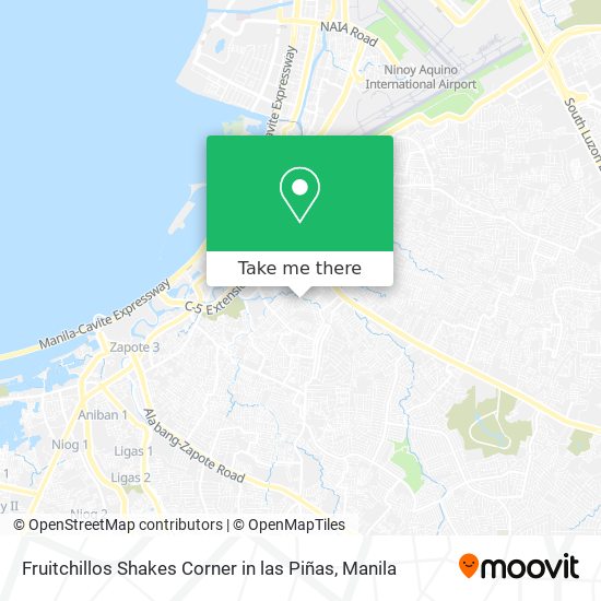 Fruitchillos Shakes Corner in las Piñas map