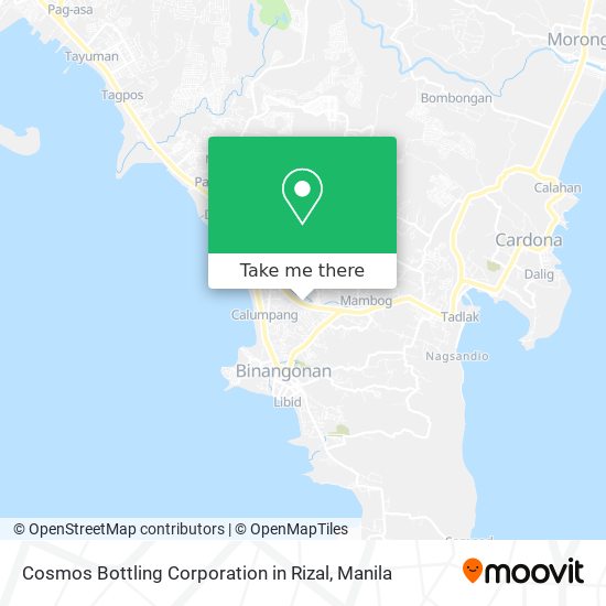 Cosmos Bottling Corporation in Rizal map