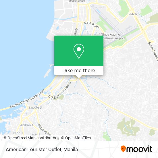 American Tourister Outlet map