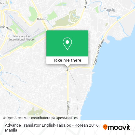 Advance Translator English-Tagalog - Korean 2016 map