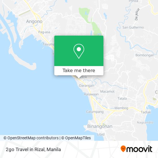 2go Travel in Rizal map