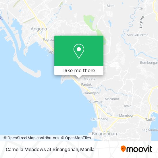 Camella Meadows at Binangonan map