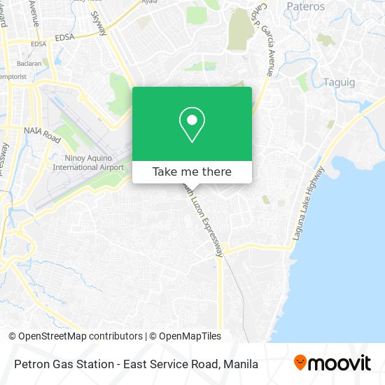 Petron Gas Station - East Service Road map