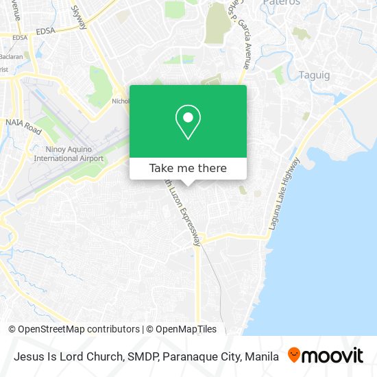 Jesus Is Lord Church, SMDP, Paranaque City map