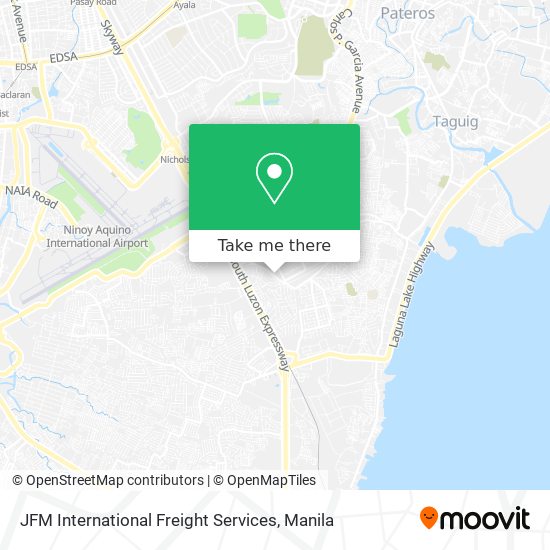 JFM International Freight Services map