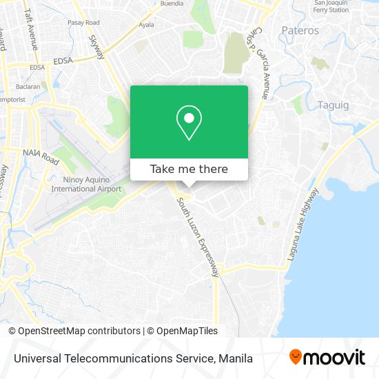 Universal Telecommunications Service map