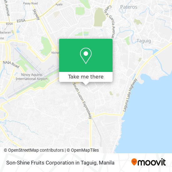 Son-Shine Fruits Corporation in Taguig map