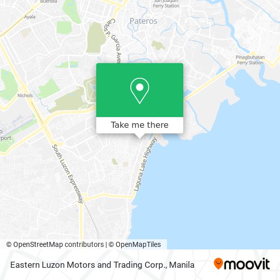 Eastern Luzon Motors and Trading Corp. map