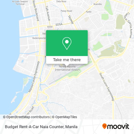 Budget Rent-A-Car Naia Counter map