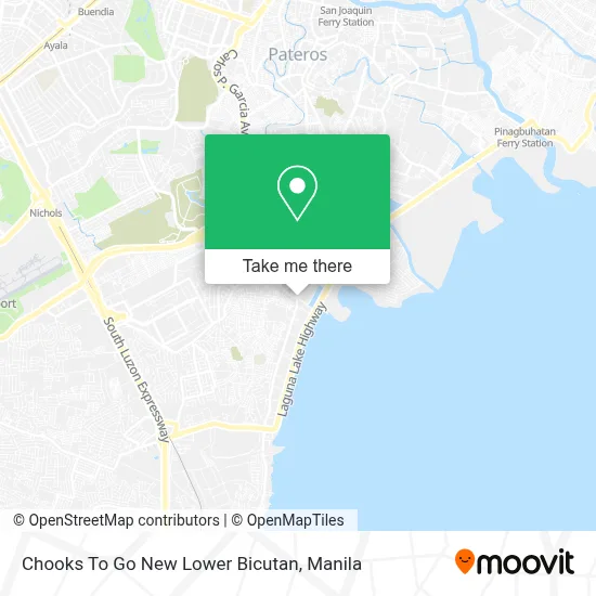 Chooks To Go New Lower Bicutan map