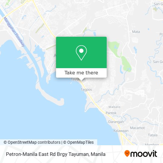 Petron-Manila East Rd Brgy Tayuman map