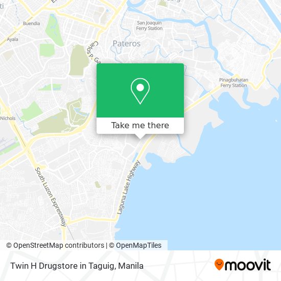 Twin H Drugstore in Taguig map