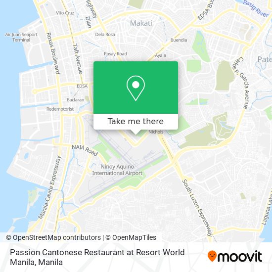 Passion Cantonese Restaurant at Resort World Manila map