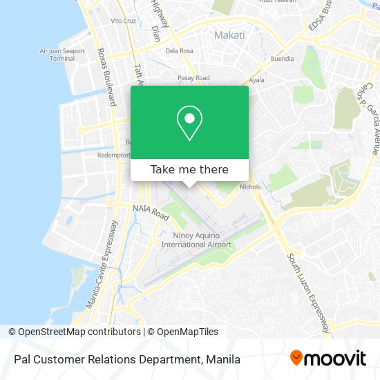 Pal Customer Relations Department map