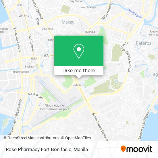 Rose Pharmacy Fort Bonifacio map