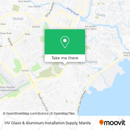 HV Glass & Aluminum Installation Supply map