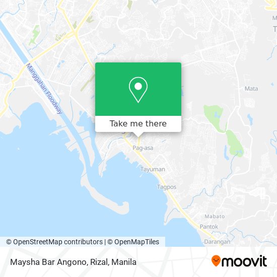 Maysha Bar Angono, Rizal map