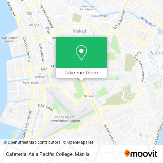 Cafeteria, Asia Pacific College map