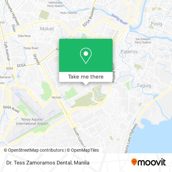 Dr. Tess Zamoramos Dental map