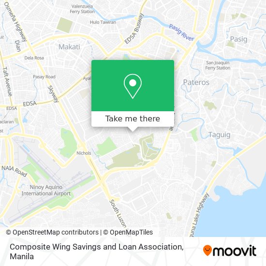 Composite Wing Savings and Loan Association map