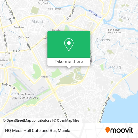 HQ Mess Hall Cafe and Bar map
