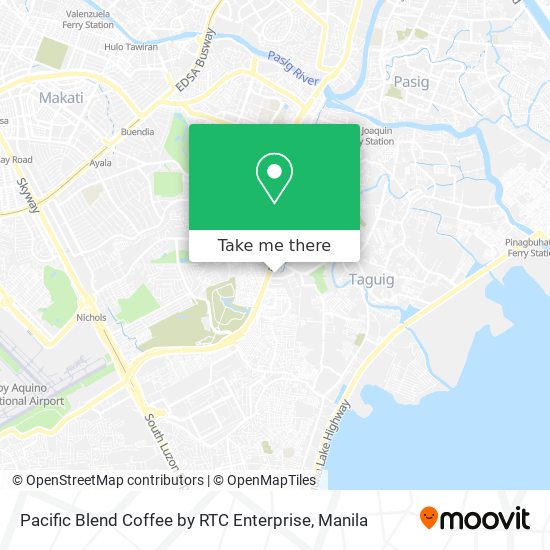 Pacific Blend Coffee by RTC Enterprise map