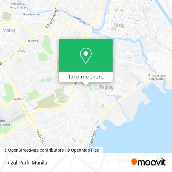 Rizal Park map
