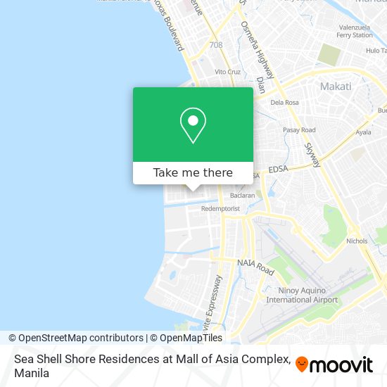 Sea Shell Shore Residences at Mall of Asia Complex map