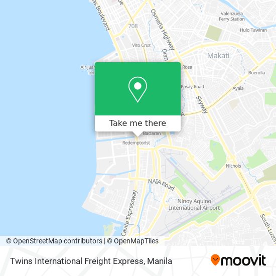 Twins International Freight Express map